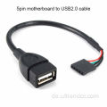 USB2.0 weibliches Kabel Dual USB Panel Mount